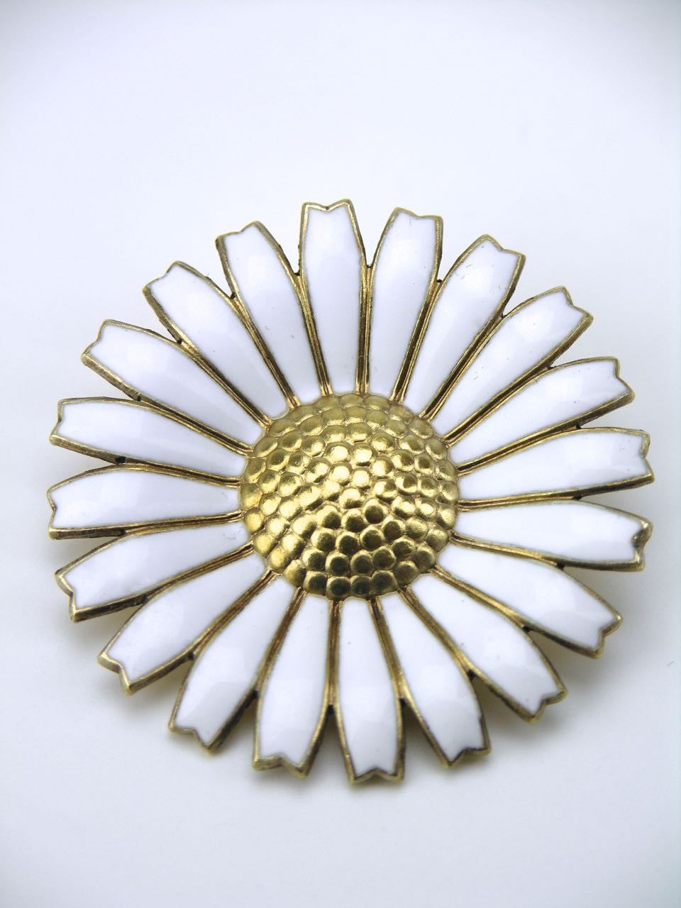 Anton Michelsen silver and enamel daisy brooch