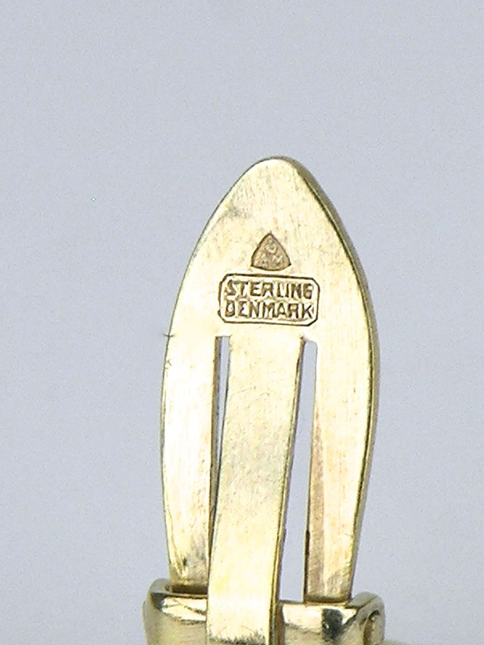 Anton Michelsen silver and enamel daisy clip earrings