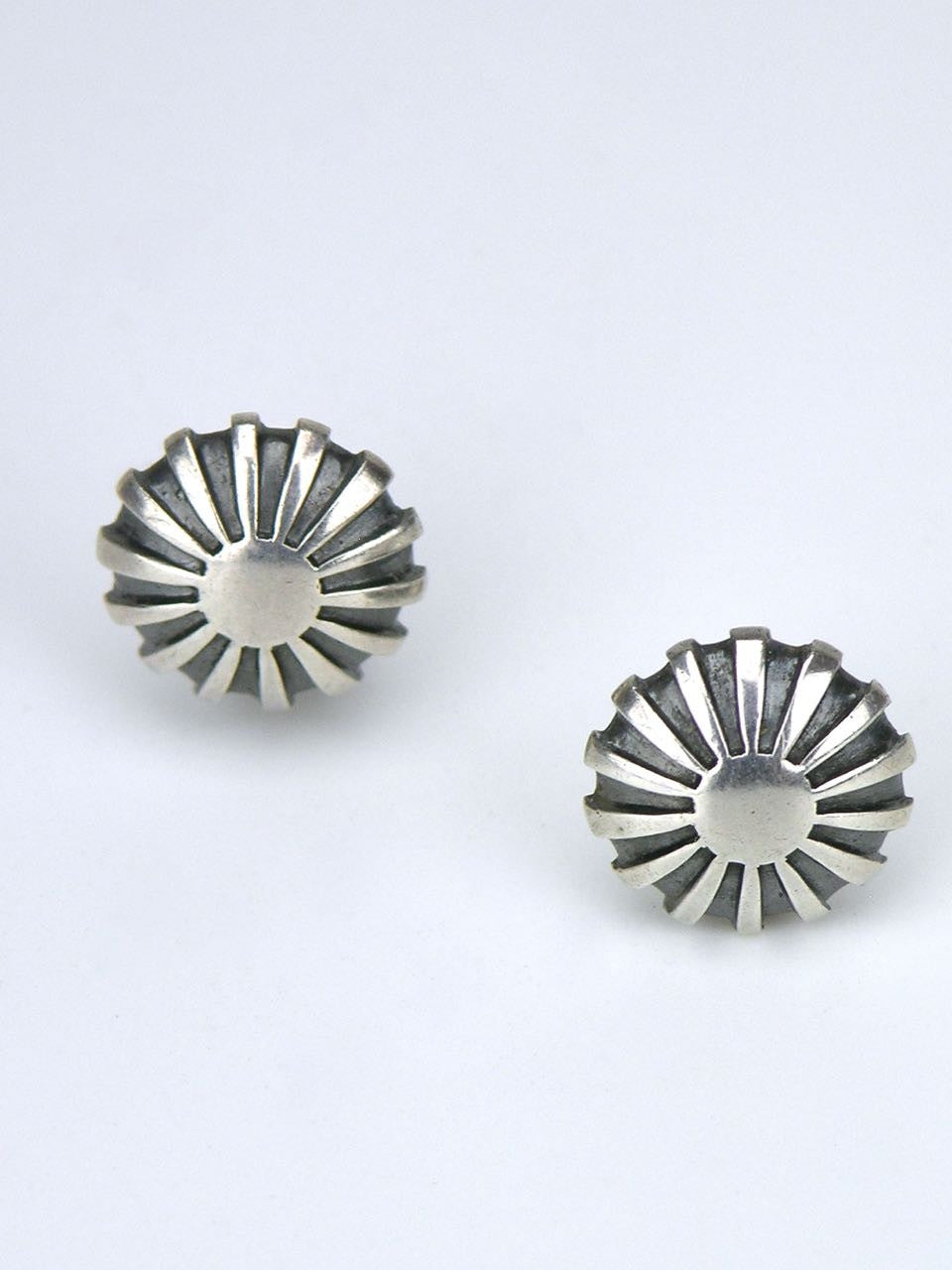 Just Andersen silver sunray clip earrings