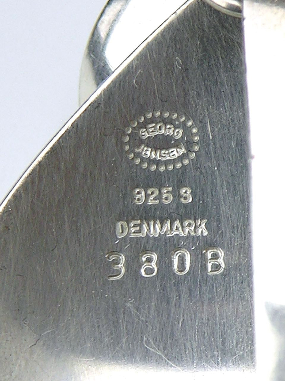 Georg Jensen silver segmented drop earrings - design number 380B
