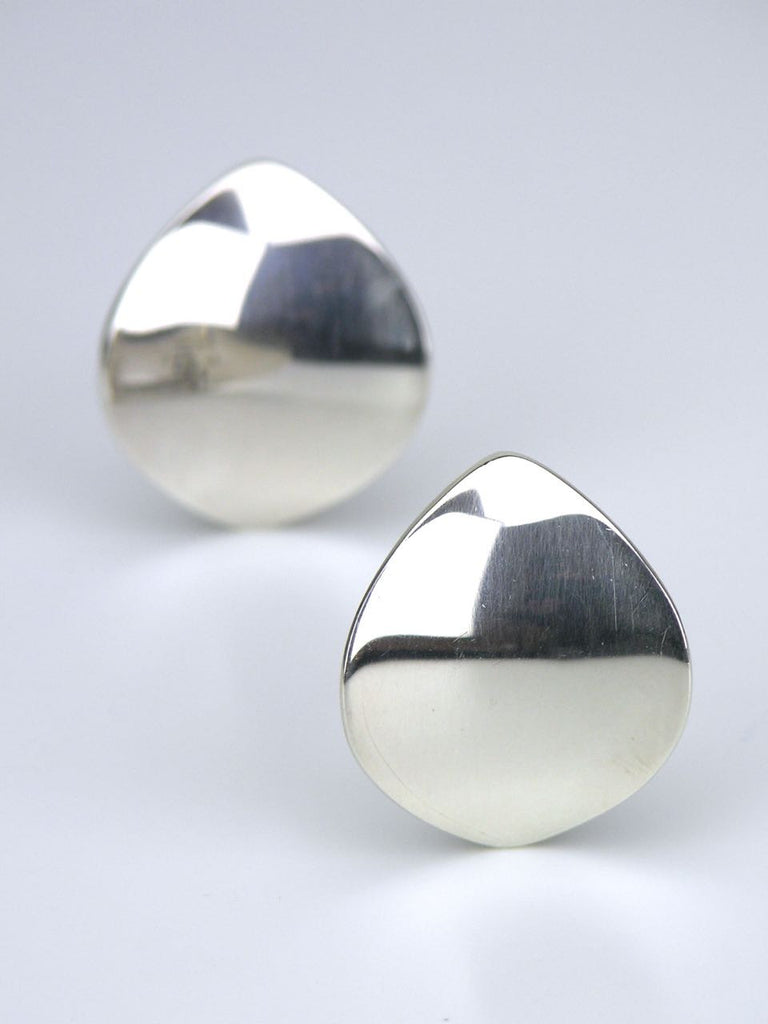 Georg Jensen silver ellipse clip earrings - design 131