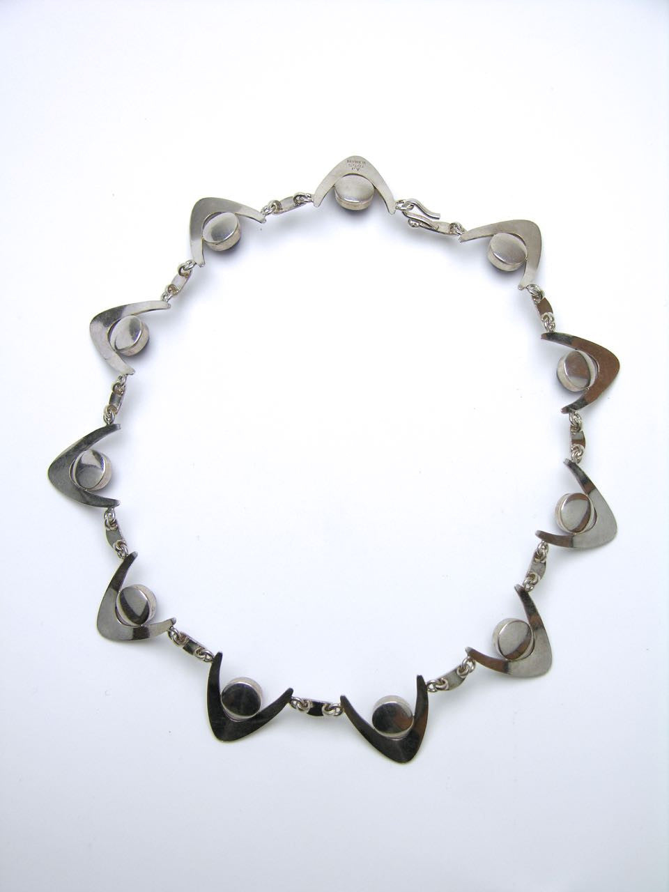 Arne Johansen silver and amethyst wishbone necklace