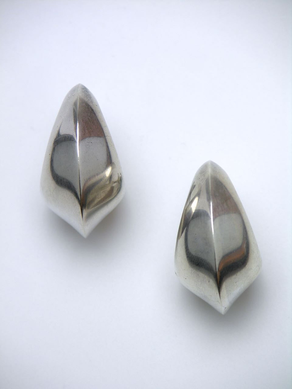 Georg Jensen silver domed hoop ear slings - design 126