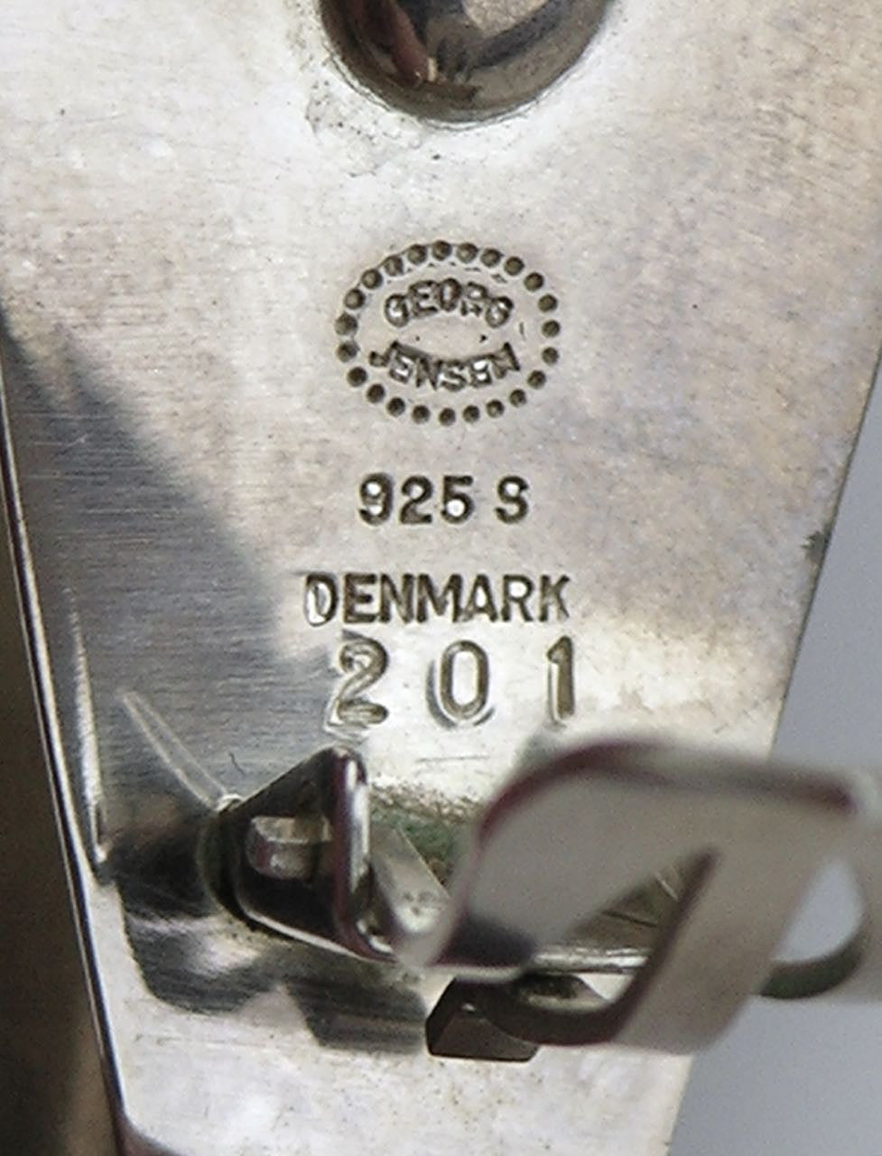 Georg Jensen silver ribbon clip earrings - design 201