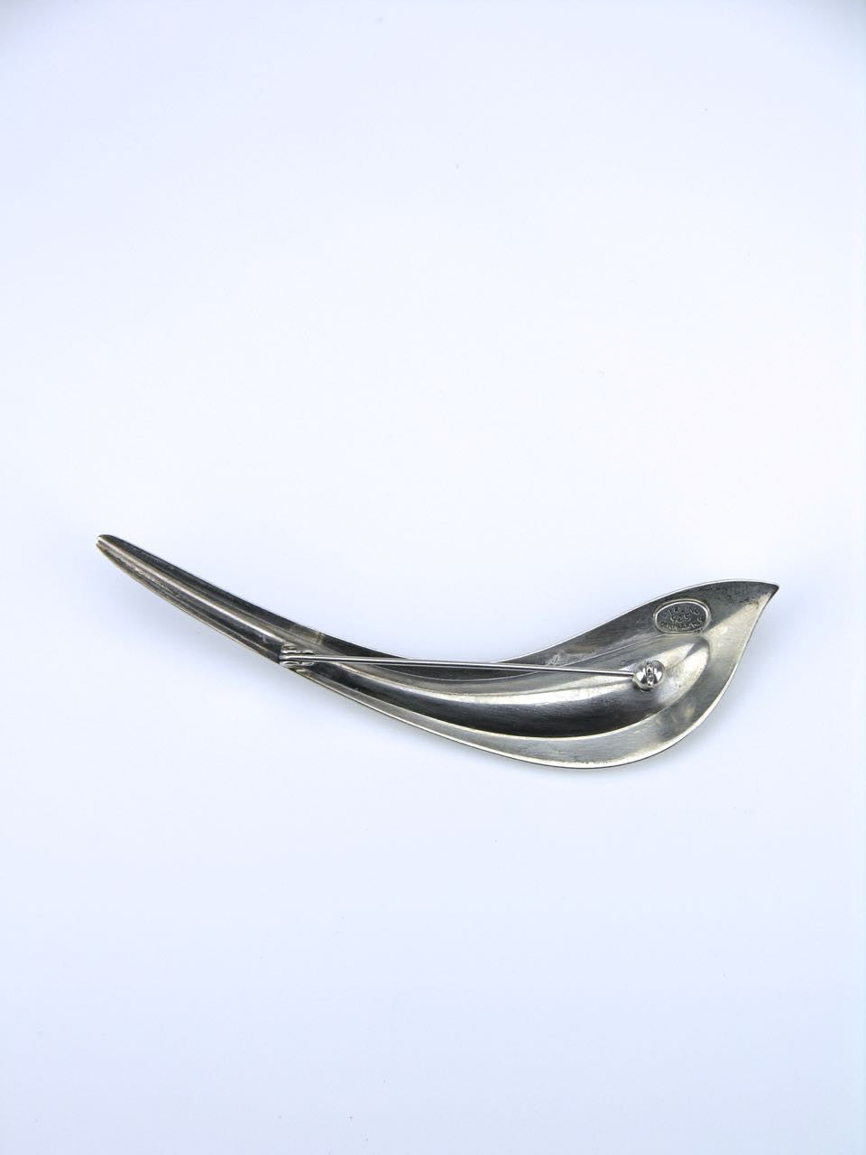Danish silver modernist bird brooch