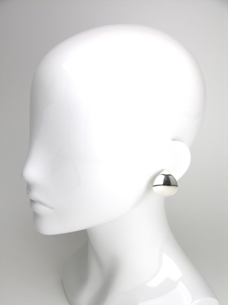 Georg Jensen silver ellipse clip earrings - design 131