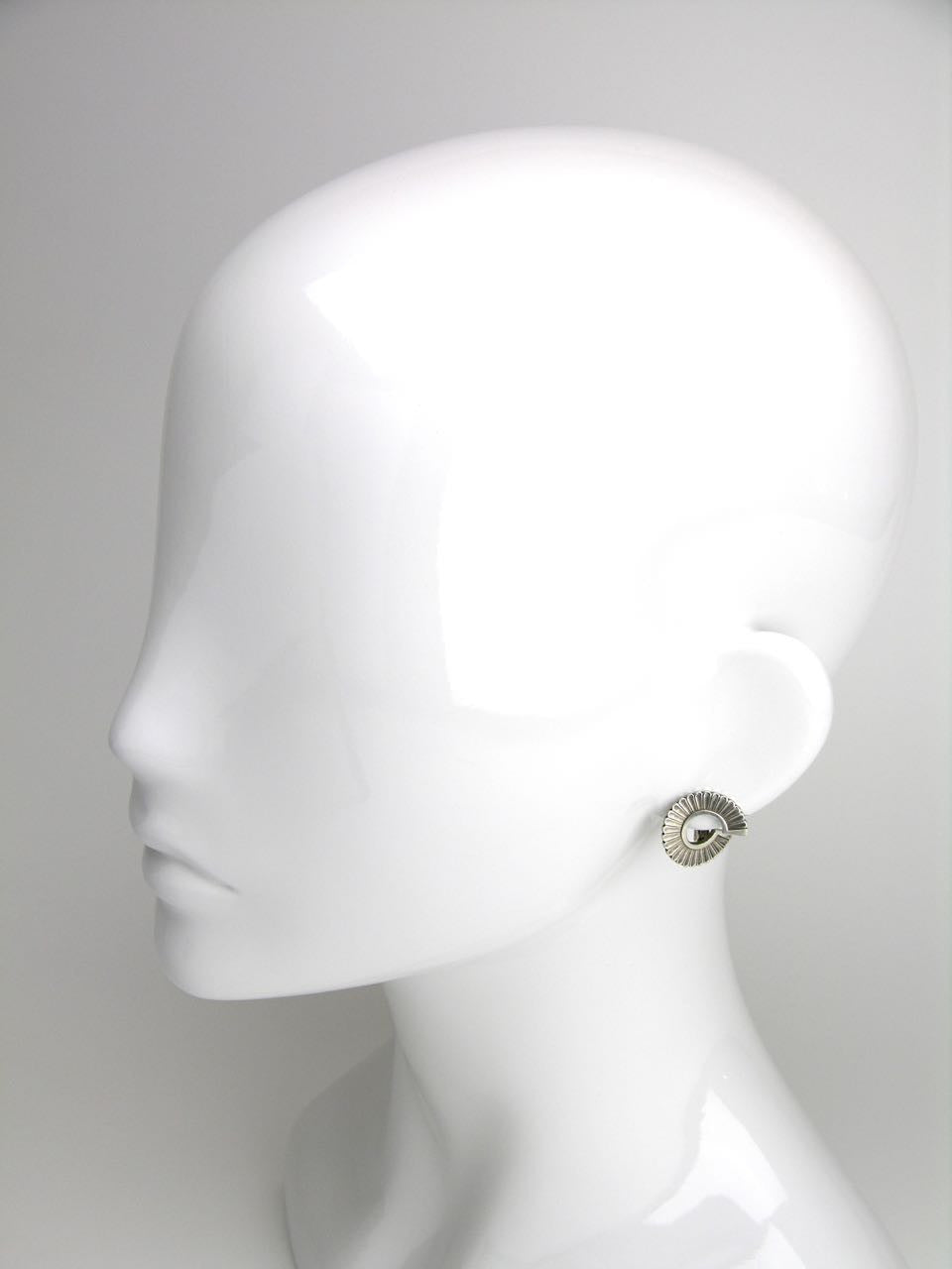 Georg Jensen silver frill clip earrings - design 90