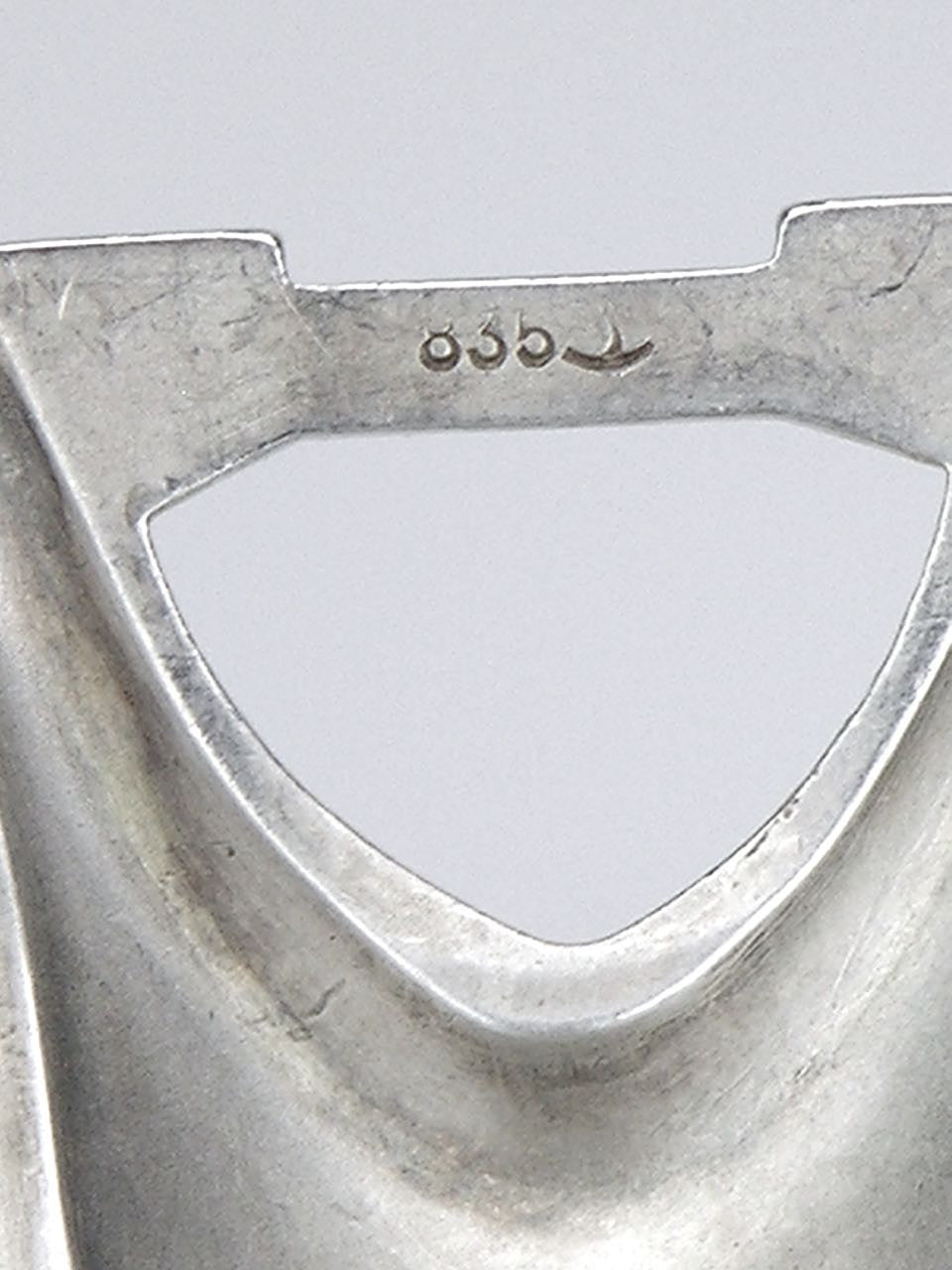 Vintage German Silver Rectangular Mariners Link Bracelet 1970s