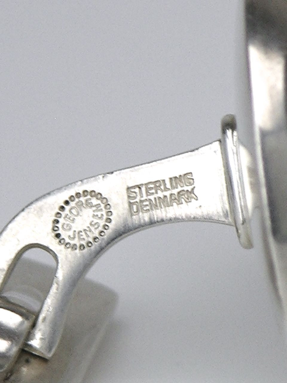 Georg Jensen silver concave disc cufflinks - design 74A