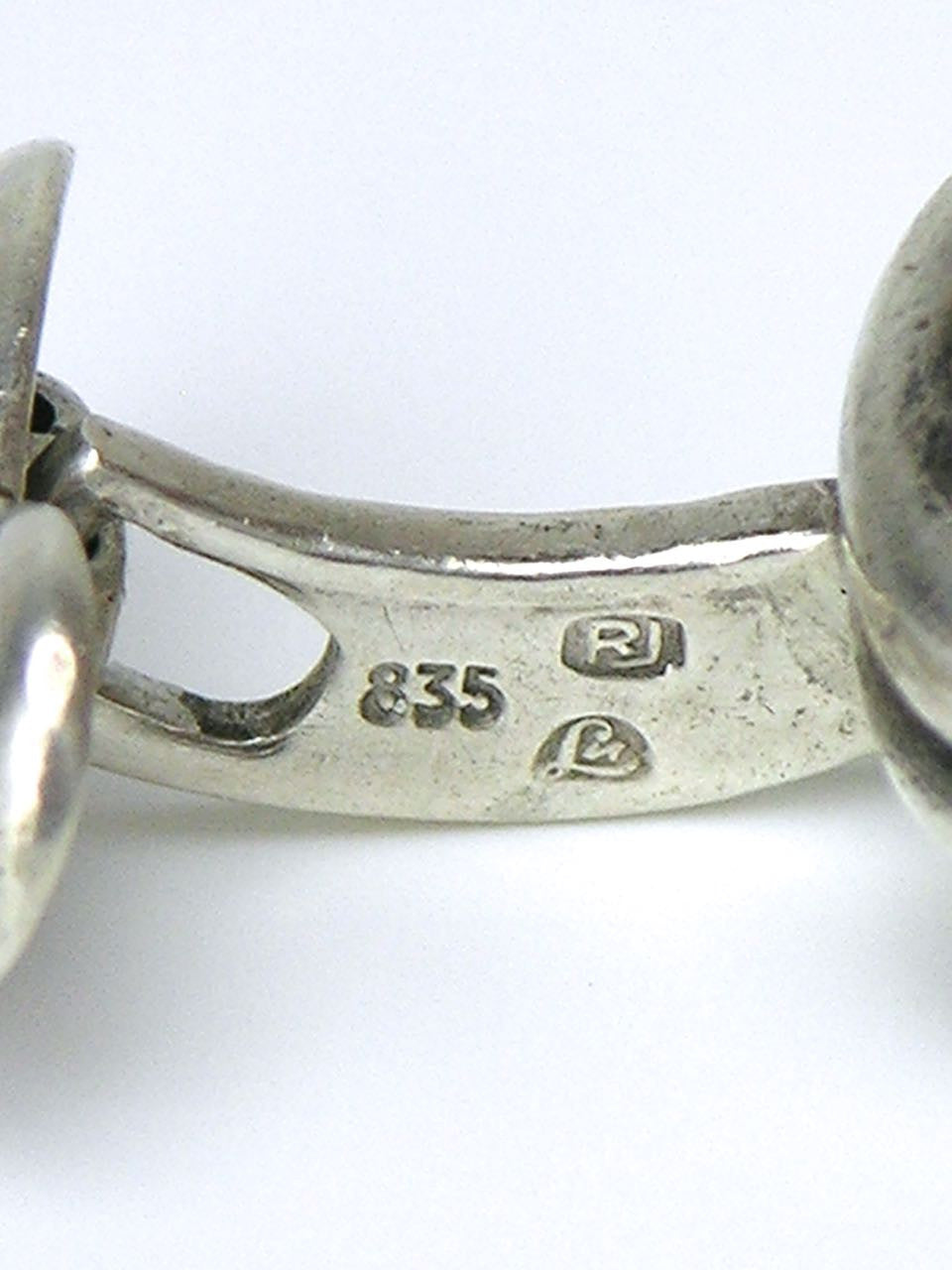 German silver knot cufflinks