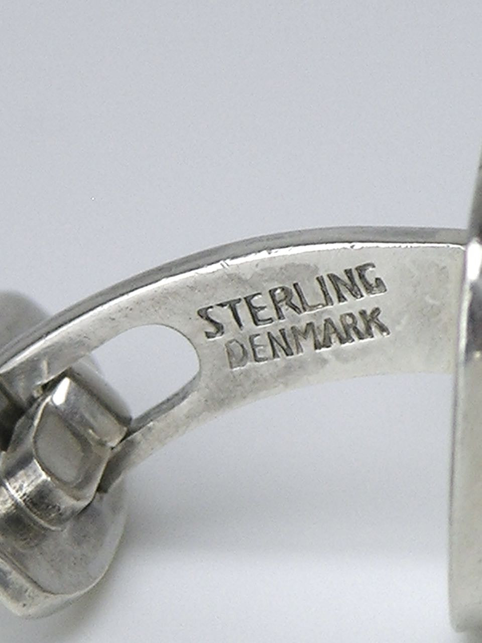 Bent Knudsen silver concave cufflinks - design 20