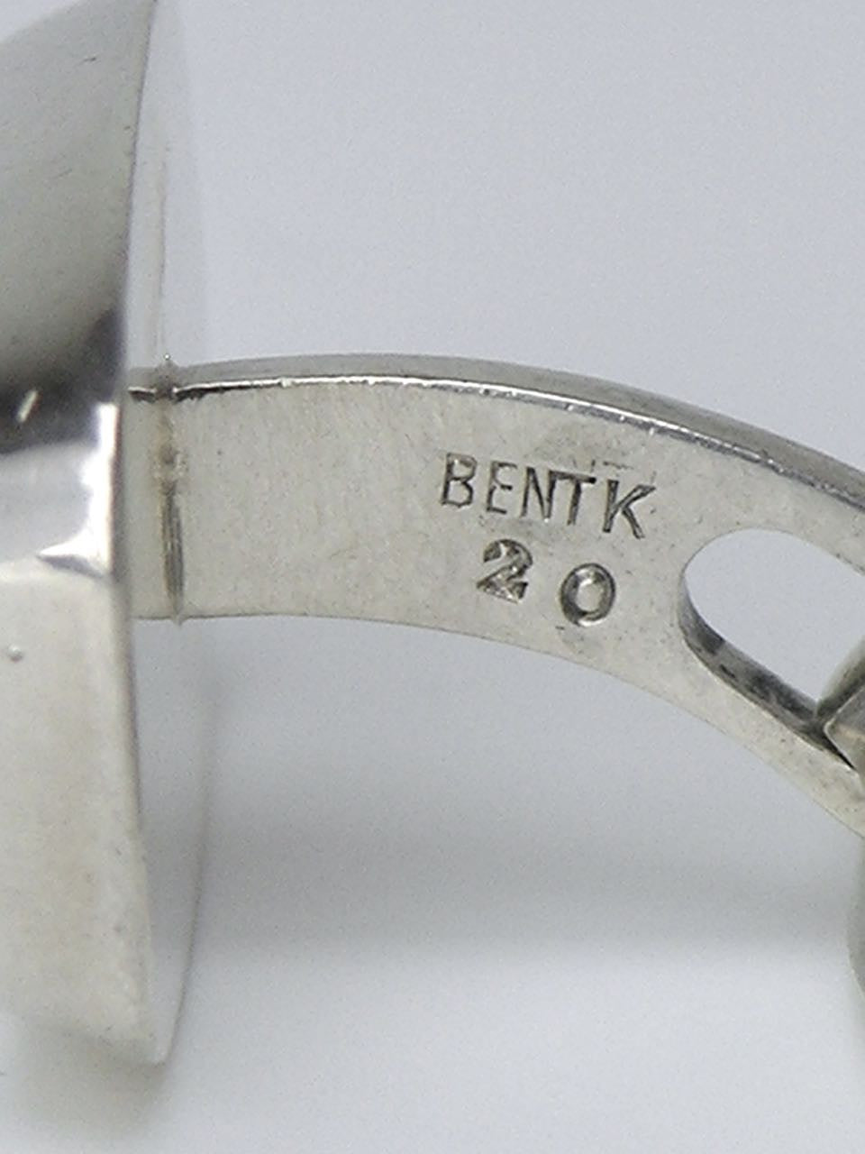 Bent Knudsen silver concave cufflinks - design 20