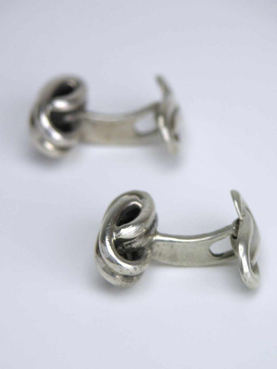 German silver knot cufflinks