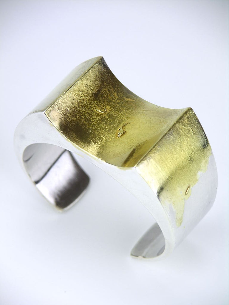 Vagn Hemmingsen silver and fire gilded cuff