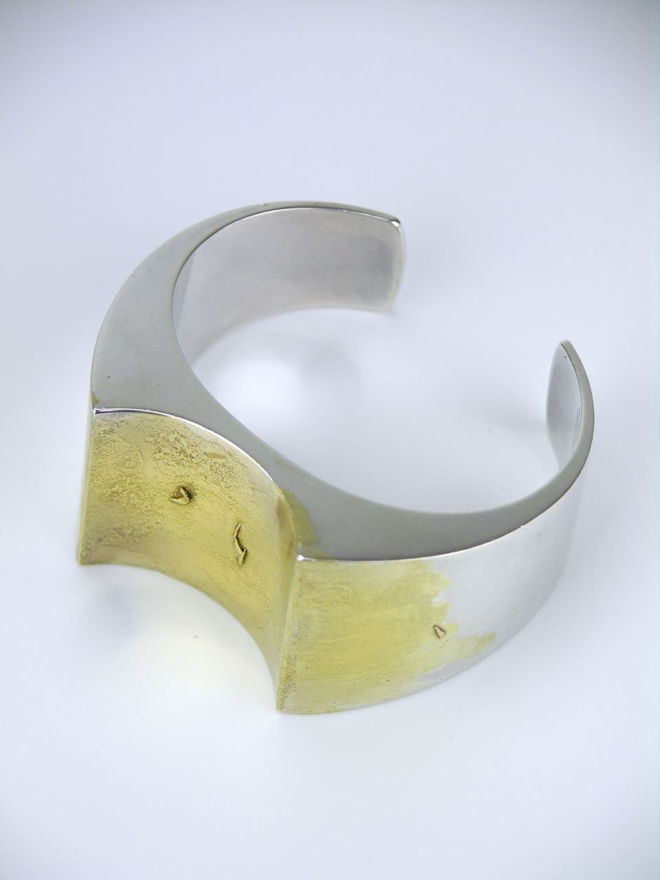 Vagn Hemmingsen silver and fire gilded cuff