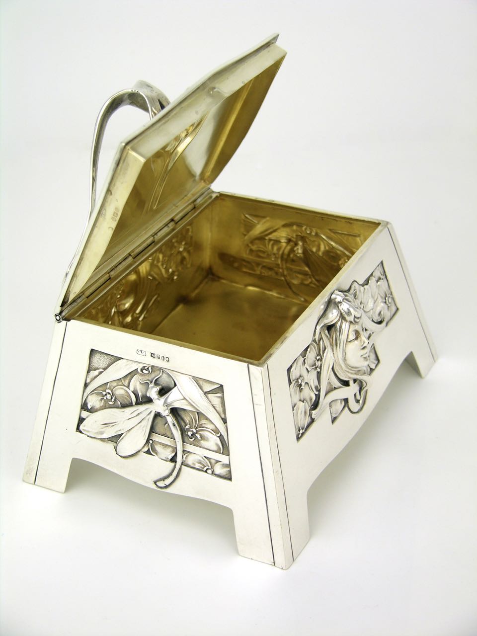 Rare Antique Art Nouveau Solid Silver Sugar Box Carl Stock 1900 –  antiques-art-design