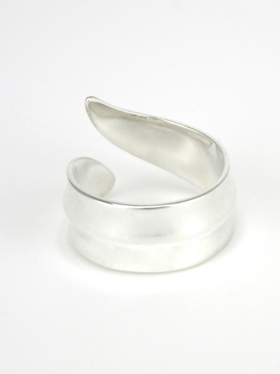 Georg Jensen sterling silver leaf wrap ring - design 330