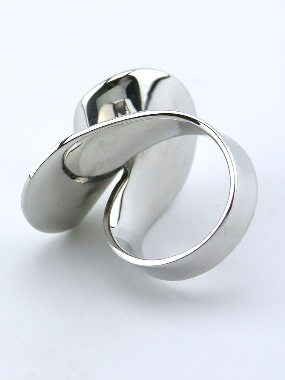 Georg Jensen silver interlocking double curve ring - design 130