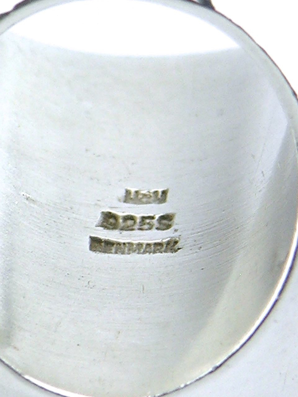 Hans Hansen silver heavy dot ring