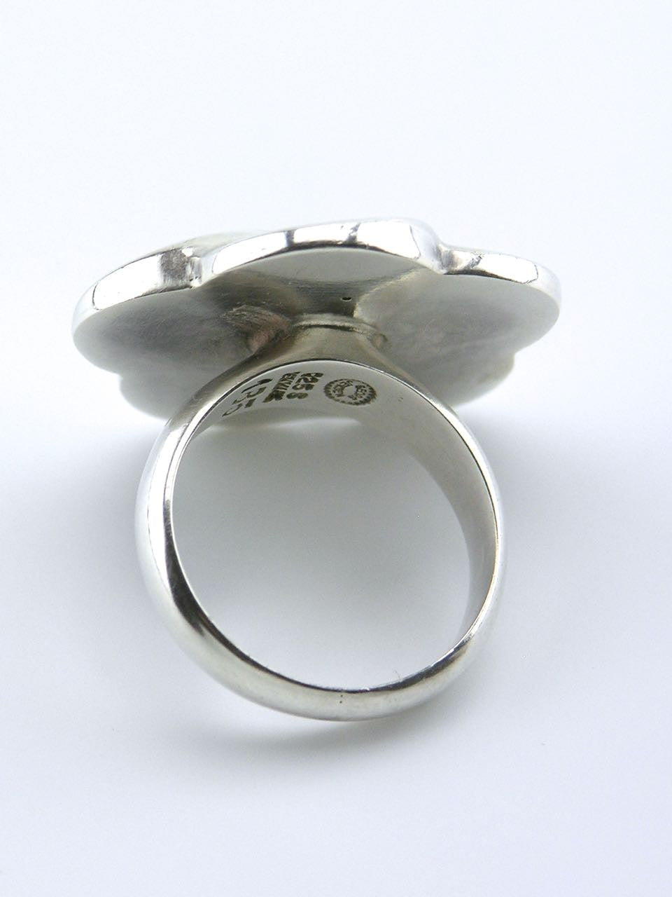 Georg Jensen silver modernist daisy ring - design 185