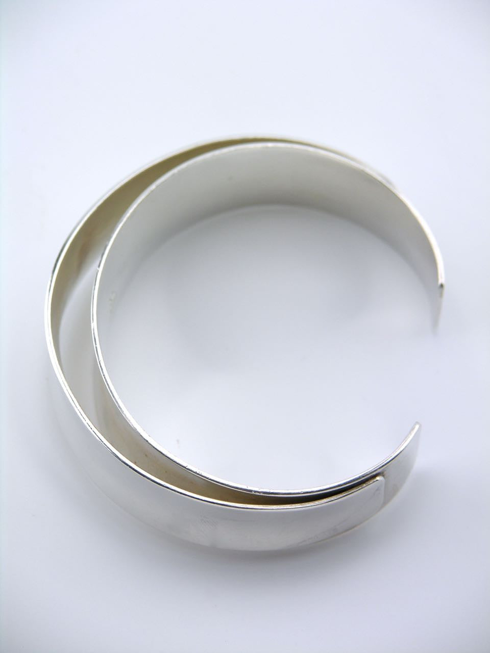 Vintage Arne Johansen Modernist Silver Double Cuff
