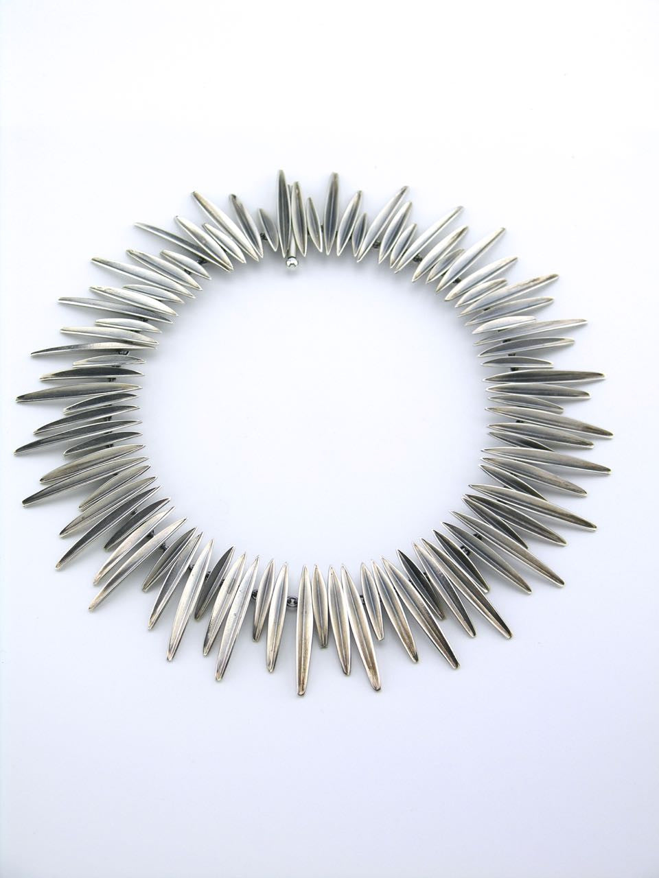 Vintage Anton Michelsen silver modernist "Grass" motif necklace