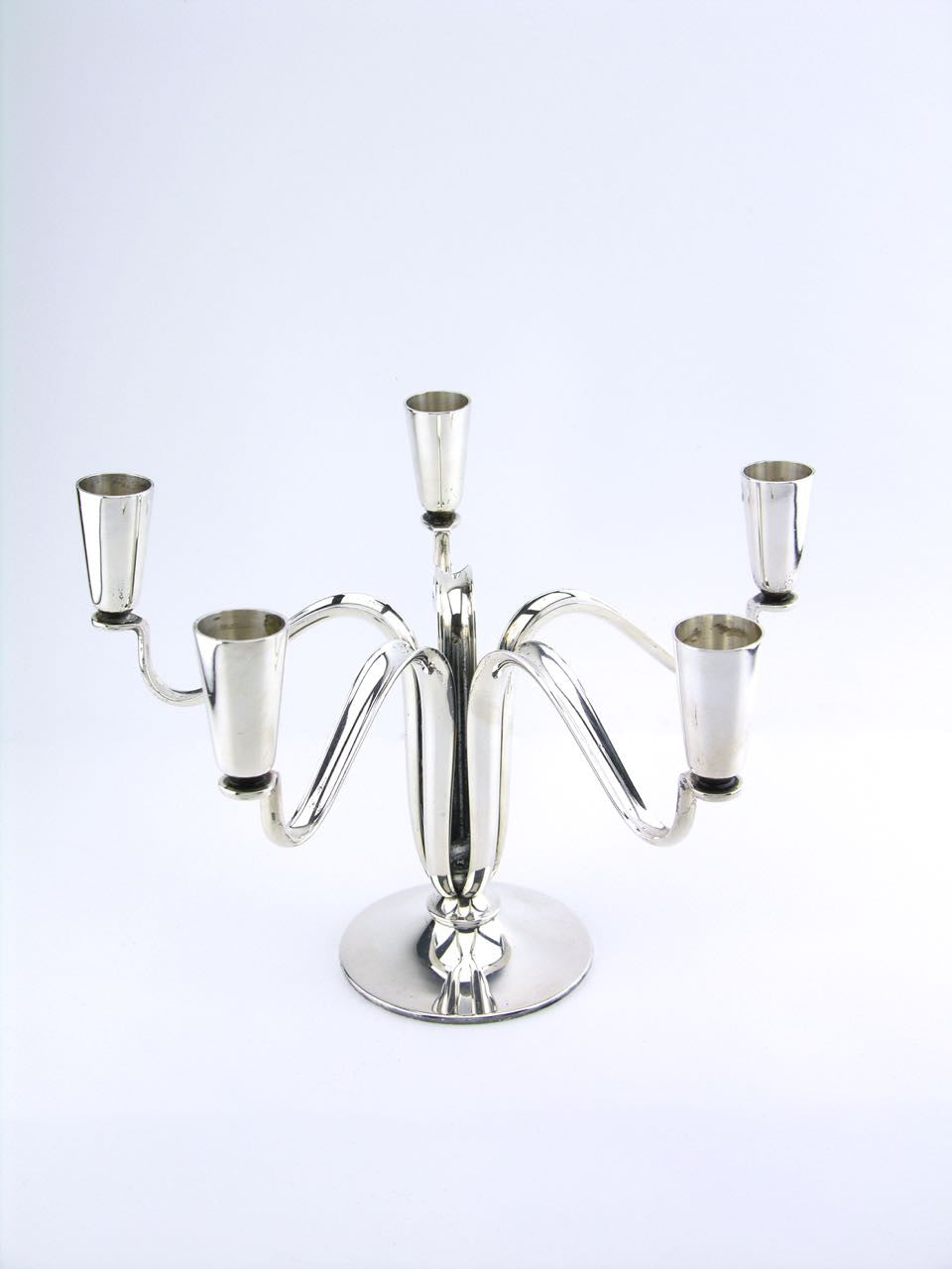 Vintage Cohr Solid Silver Modernist Candelabra - Denmark 1960s