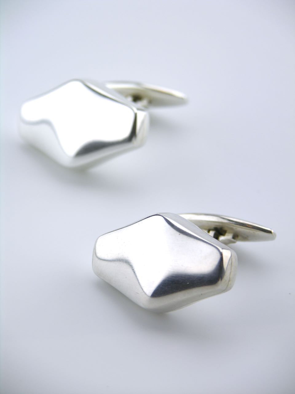 Vintage Georg Jensen Pair of Silver Lozenge Cufflinks - Design 250