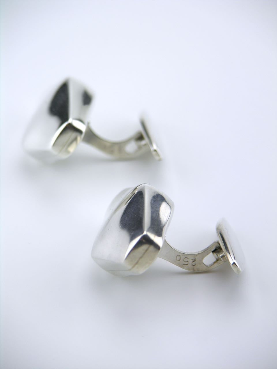 Vintage Georg Jensen Pair of Silver Lozenge Cufflinks - Design 250