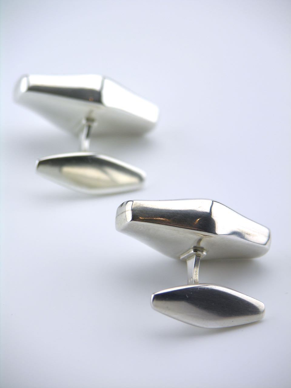 Vintage Georg Jensen Pair of Silver Lozenge Cufflinks - Design 250