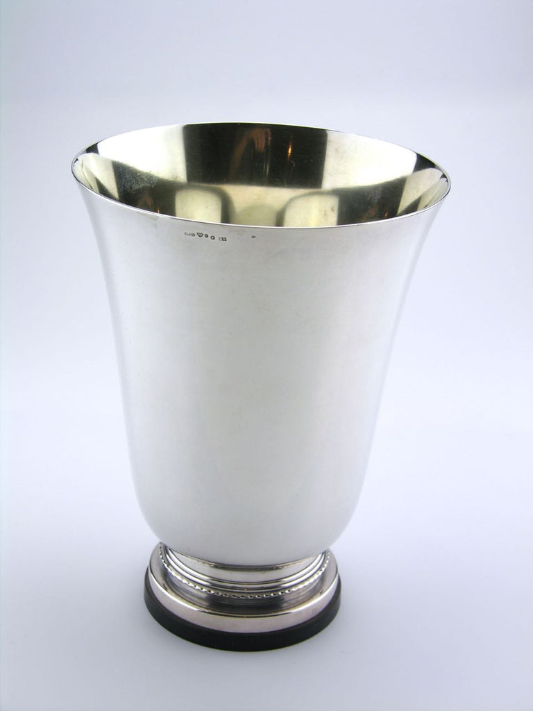 Vintage Swedish Art Deco solid silver and bakelite vase
