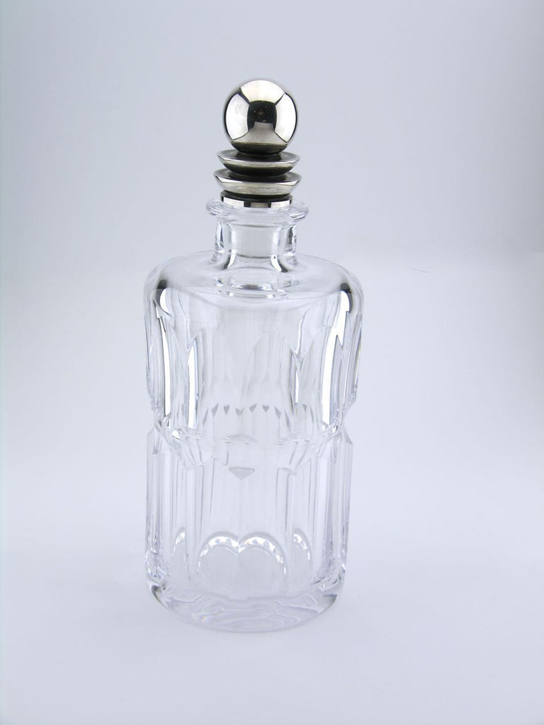 Georg Jensen Pyramid solid silver and crystal decanter (Hadeland)