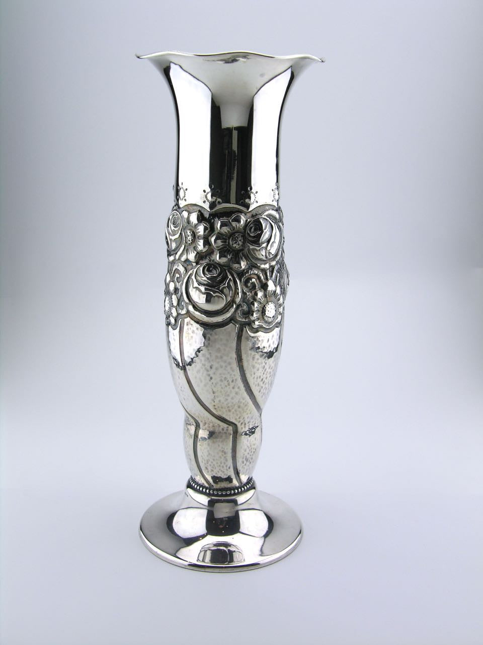 Antique David Andersen Art Deco Solid Silver Vase