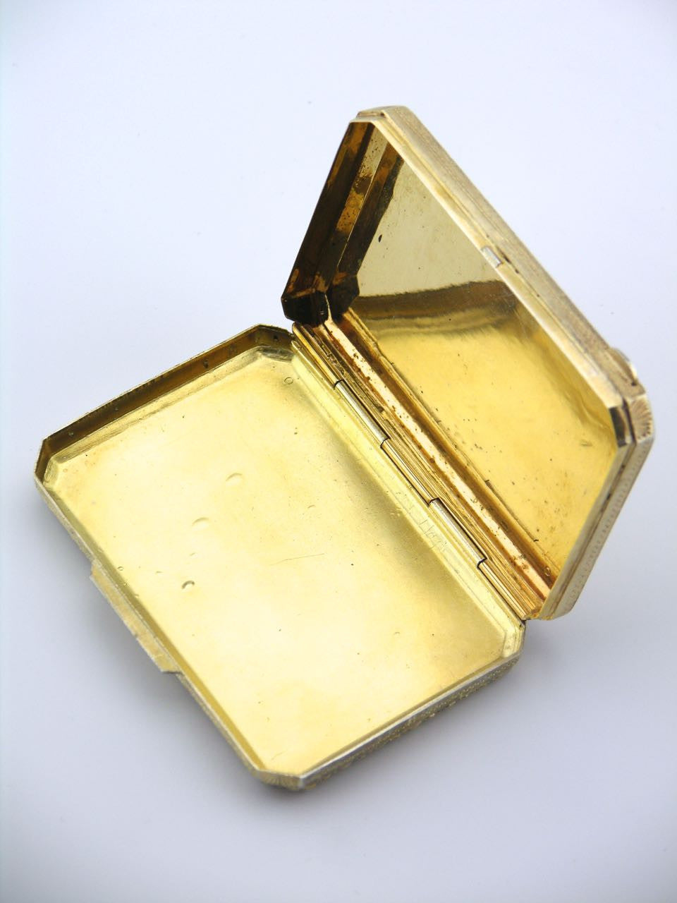 Italian silver gilt and enamel rectangular table box