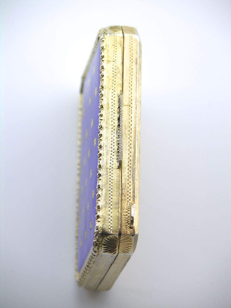 Italian silver gilt and enamel rectangular table box