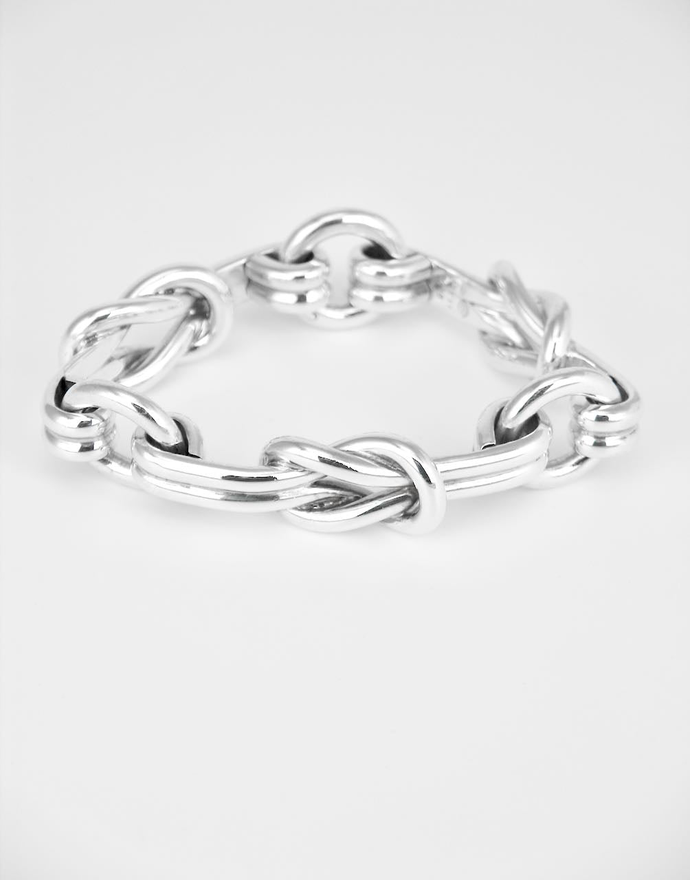 Vintage Gucci Sterling Silver Knot Designer Bracelet 1960s Italy