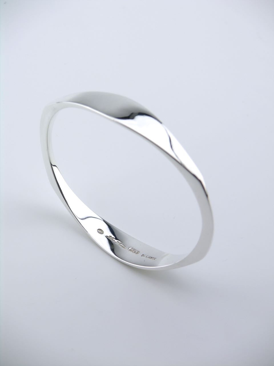 Georg Jensen silver oval shaped bangle