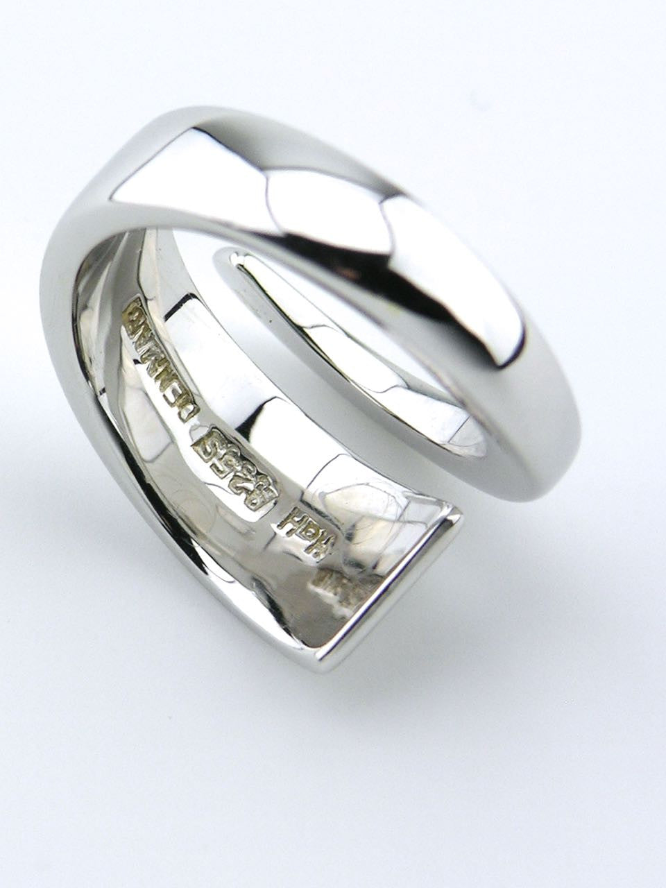 Hans Hansen silver tapered wrap ring